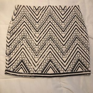 Black and white sequins pencil skirt from Express!